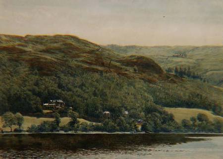 View of Brantwood, p.1881 (w/c, pencil and od William Gersham Collingwood