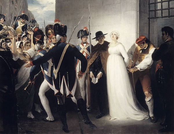 Marie Antoinette Being Taken to Her Execution on 16 October 1793 od William Hamilton