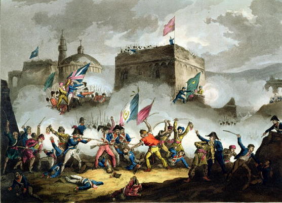 Defence of the breach at St. Jean d'Acre, May 8th 1799, from 'The Martial Achievements of Great Brit od William Heath