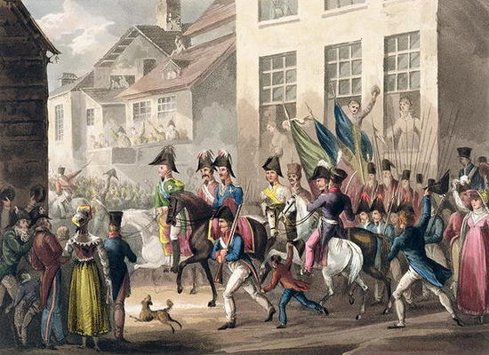 Entrance of the Allies into Paris, March 31st 1814, from 'The Martial Achievements of Great Britain od William Heath