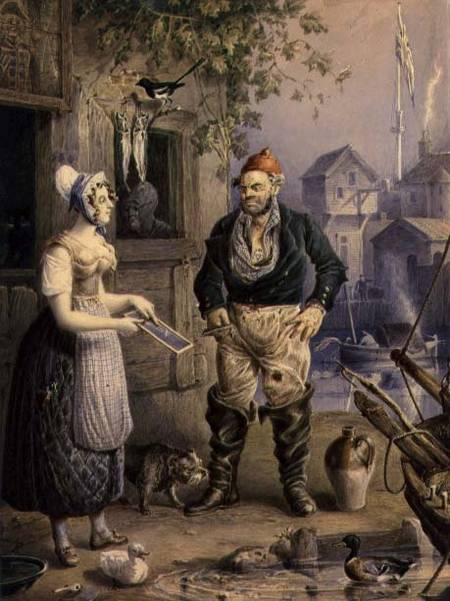A Fisherman and a Maid od William Heath