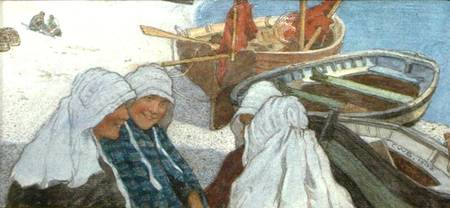 Breton Fishergirls od William Henry Bartlett