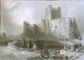 Carrickfergus Castle, County Antrim, Northern Ireland, from 'Scenery and Antiquities of Ireland' by
