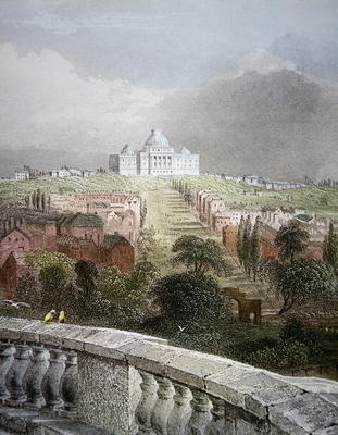 View of the Capitol from the White House in 1840 (coloured engraving) od William Henry Bartlett
