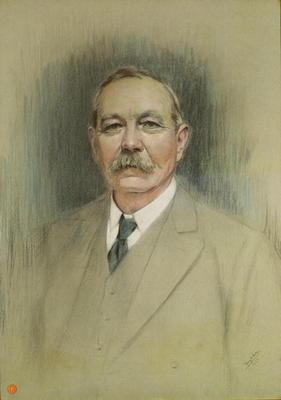 Portrait of Sir Arthur Conan Doyle (pastel on paper)