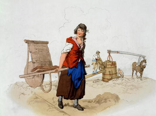 Brick Maker, from 'Costume of Great Britain', published by William Miller, 1805 (colour litho) od William Henry Pyne