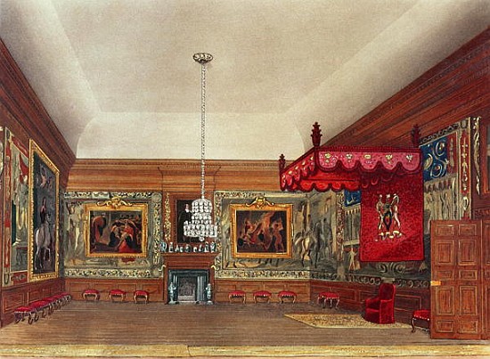 The Throne Room, Hampton Court from Pyne''s ''Royal Residences'' od William Henry Pyne