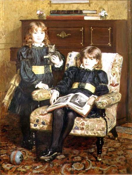 Portrait of May and Violet Craik od William Hippon Gadsby