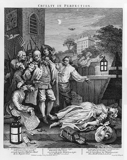 Cruelty in Perfection, from \\The Four Stages of Cruelty\\\, 1751\\"" od William Hogarth