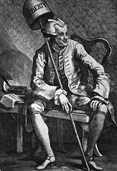 John Wilkes / Etching by Hogarth / 1763 od William Hogarth