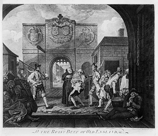 The Gate of Calais, or O The Roast Beef of Old England od William Hogarth