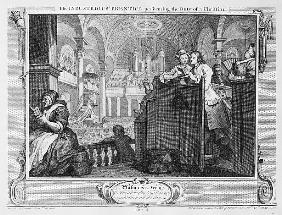 The Industrious ''Prentice Performing the Duty of a Christian, plate II of ''Industry and Idleness''