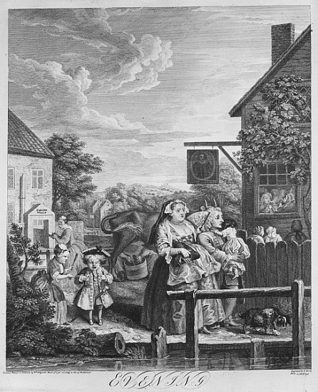 Times of the Day, Evening od William Hogarth
