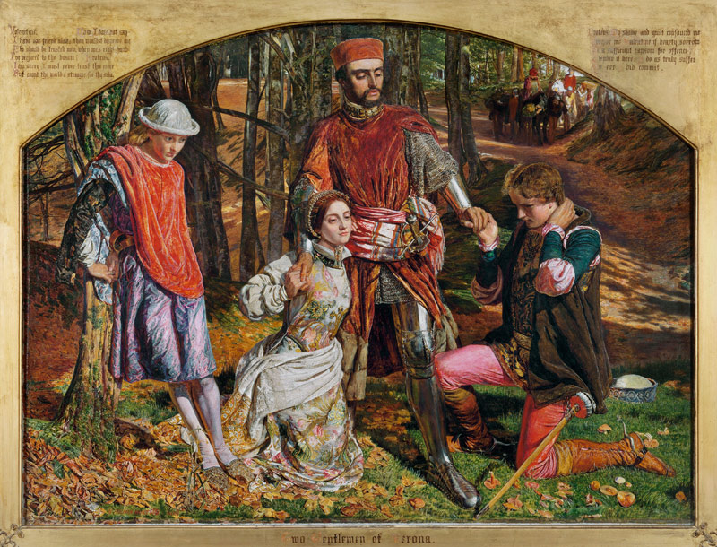 Valentine Rescuing Sylvia from Proteus od William Holman Hunt