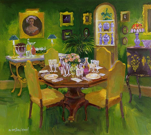 Dinner Party (oil on board)  od William  Ireland