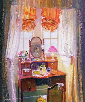 The Dressing Table (oil on board) 