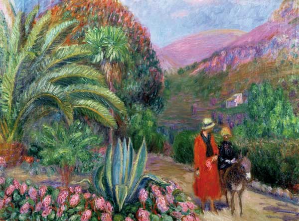 Woman with Child on a Donkey od William J. Glackens