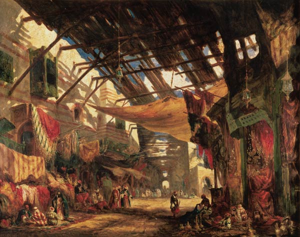 The Carpet Bazaar, Cairo od William James Muller