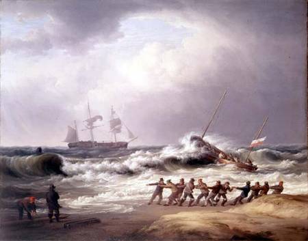 Lifeboat going to a Vessel in Distress od William Joy