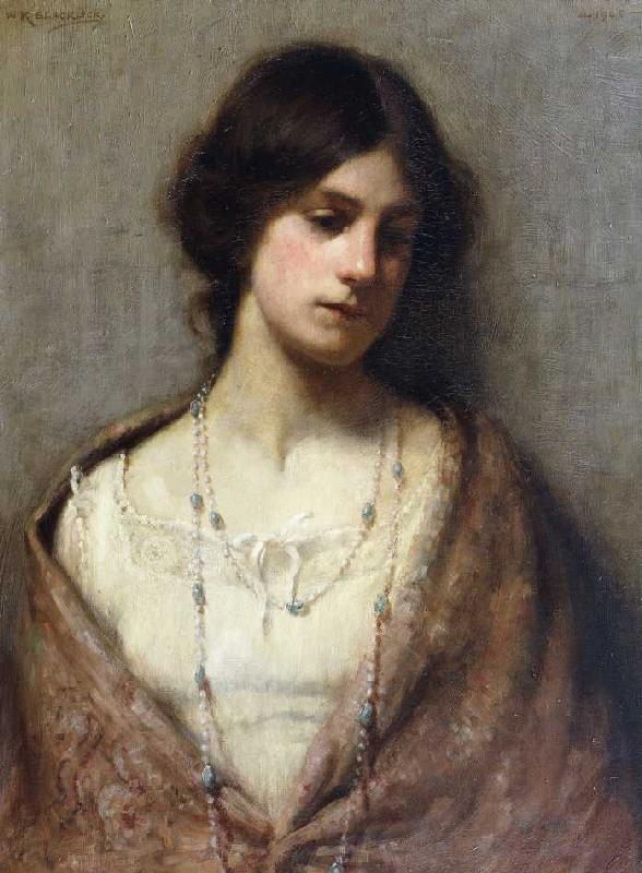 Halbportrait einer Dame od William Kay Blacklock