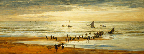 Beach Scene on the North Coast of France od William Lionel Wyllie
