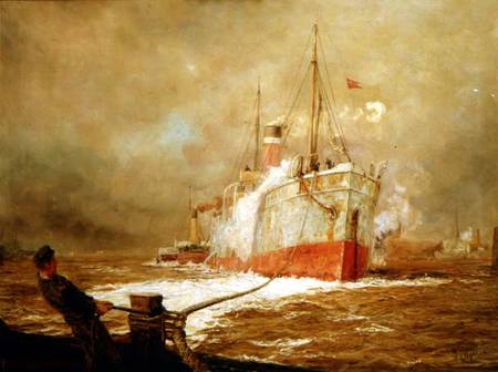 Docking a Cargo Ship od William Lionel Wyllie