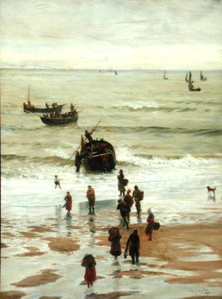 Fishing Boats Setting Out from Portel od William Lionel Wyllie