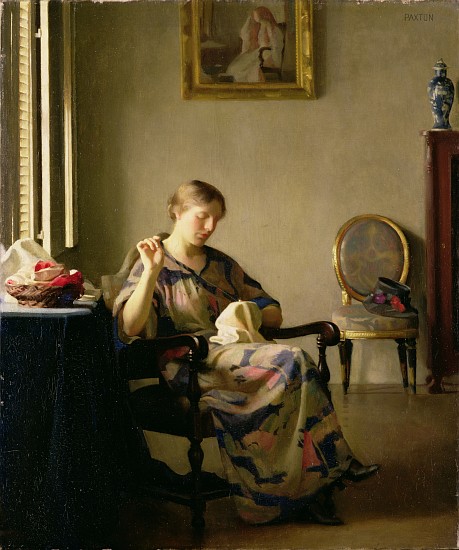 Woman Sewing od William McGregor Paxton