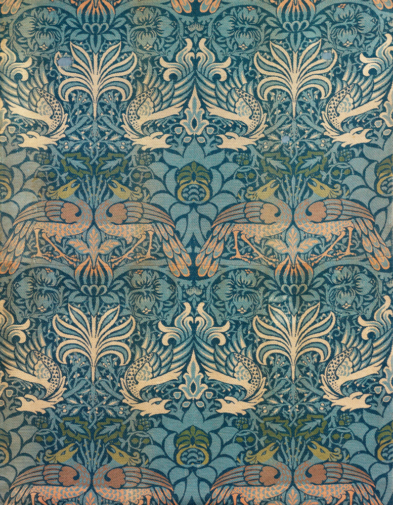 William Morris Peacock and Dragon Textile Design od William  Morris