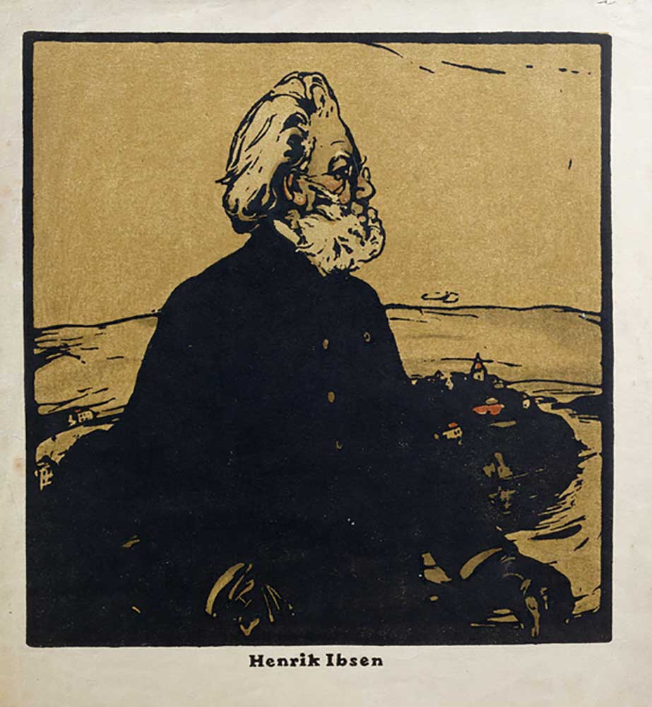 Henrik Ibsen (1828-1906) illustration from Twelve Portraits, published 1899 od William Nicholson