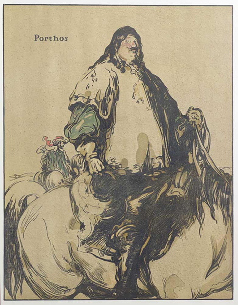 Porthos, illustration from Characters of Romance, first published 1900 od William Nicholson