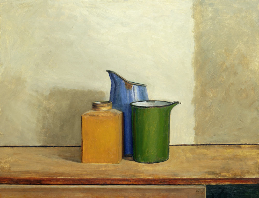 Three Tins Together (oil on board)  od William  Packer