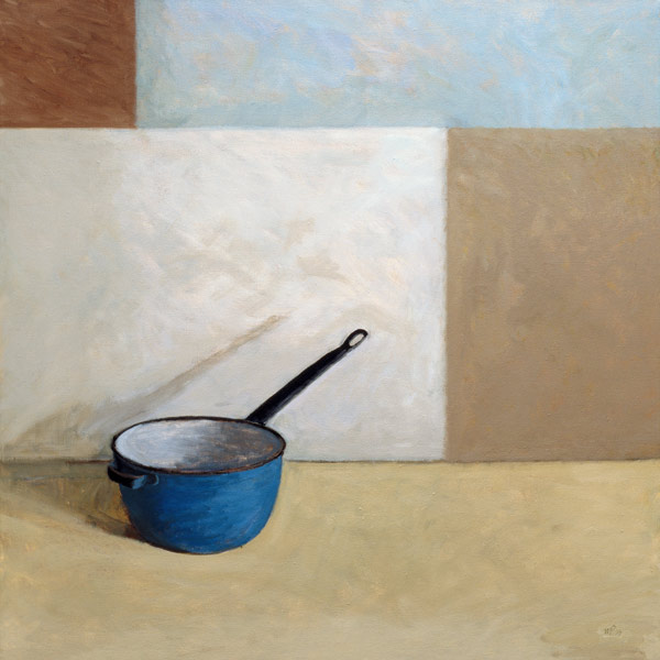Blue Saucepan (oil on canvas)  od William  Packer