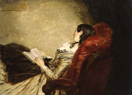 Sketch of the Artist's Wife Asleep in a Chair od William Powel Frith