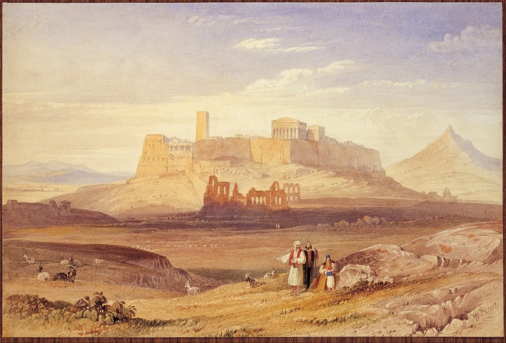 View of Athens with the Acropolis and the Odeon of Herodes Atticus od William Purser