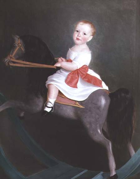 Master James Watts on a Rocking Horse od William Scott
