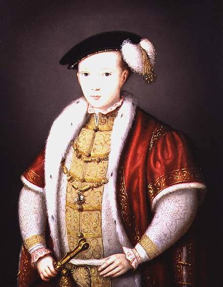 Edward VI with the chain of the Order of the Garter, after the portrait in the Collection of H.M. Qu od William Scrots