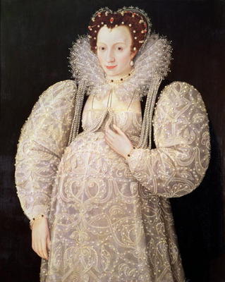 Unknown Lady, c.1595-1600 (panel) od William Segar