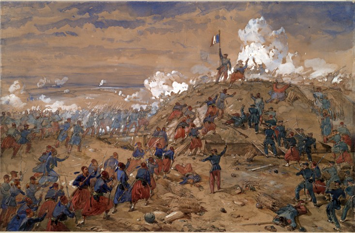 Attack on the Malakoff redoubt on 7 September 1855 od William Simpson