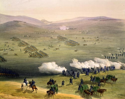 Charge of the Light Cavalry Brigade, October 25th 1854, detail of artillery, from 'The Seat of War i od William Simpson