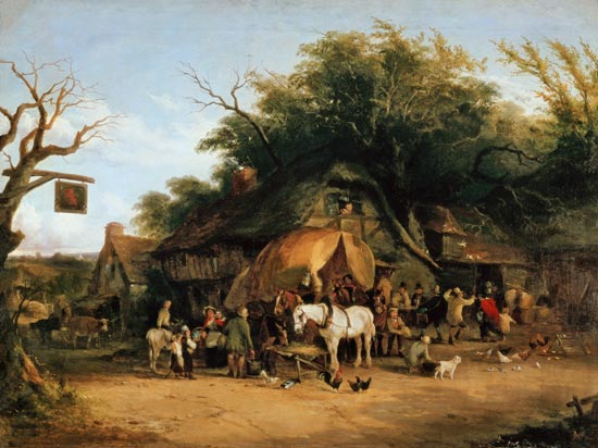 Travellers resting at a Country Inn od William Snr. Shayer