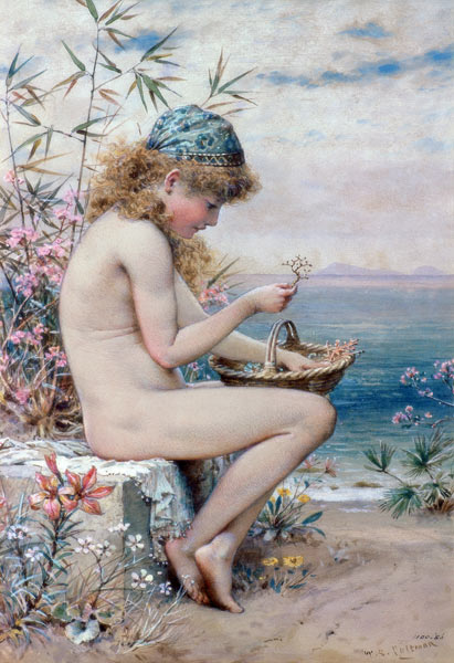 Girl with a Basket of Coral od William Stephen Coleman