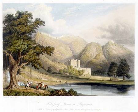 The Fortress of Bowrie in Rajpootana, drawn by Captain Charles Auber of the Quarter Master General's od William Westall