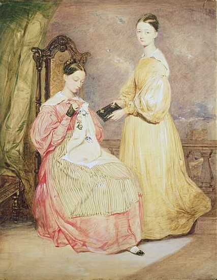 Portrait of Florence Nightingale (1820-1910) and her sister, Frances Partenope (d.1890) Lady Verney od William White
