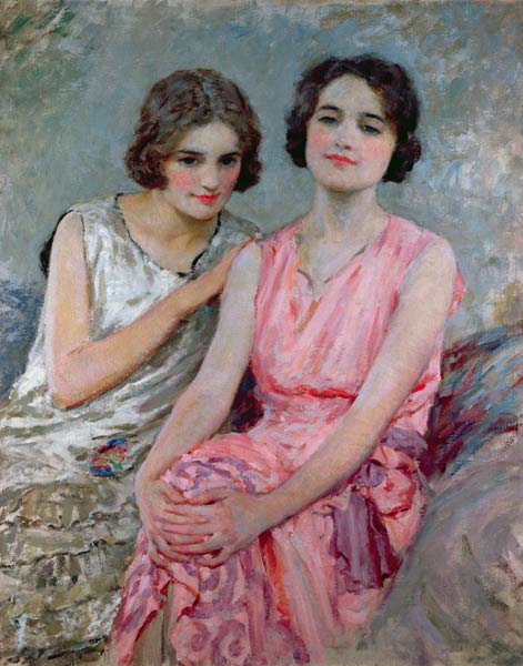 Two Young Women Seated  od William Henry Margetson