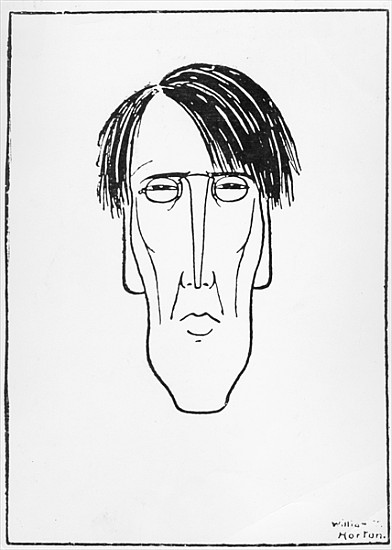 Caricature of W.B. Yeats, 1898 (ink on paper) od William Thomas Horton
