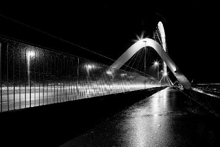 The bridge in the rain.
