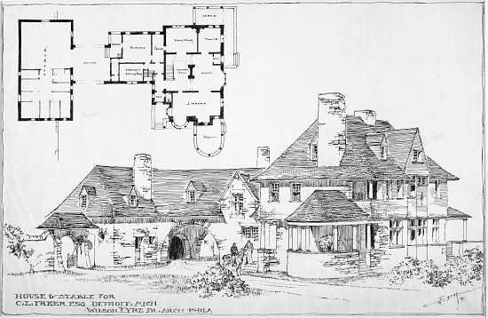 Freer Residence, House and Stable od Wilson Eyre