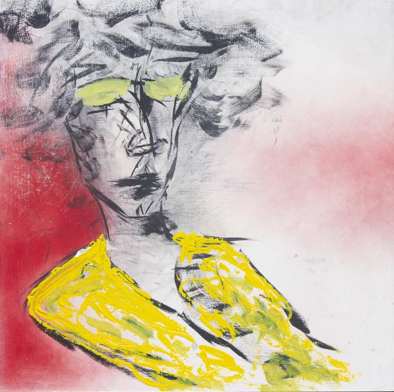 Woman in yellow dress od Eduard Wilting