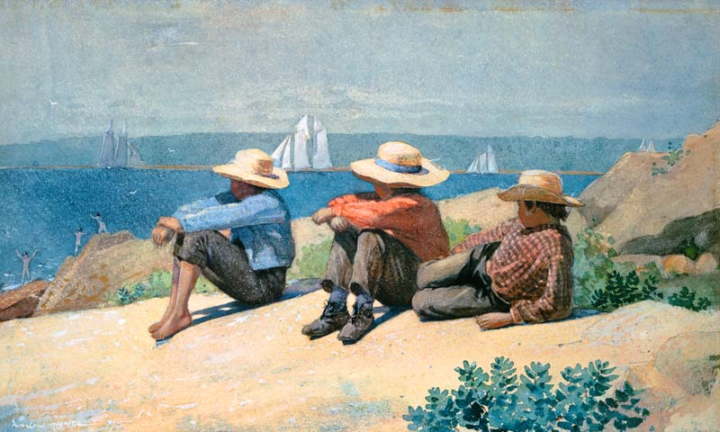 Boys on the sea beach. od Winslow Homer